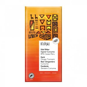 XOCOLATA NEGRA PERU JENGIBRE CURCU 80G BIO VIVANI