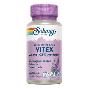 Vitex (Sauzgatillo)- 60 VegCaps- Sense Gluten. Apte Per A Vegans.