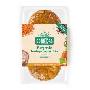 Hamburguesa Vegetal Lenteja Roja-Chia BIO, 160g